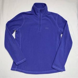 GAP Periwinkle Fleece Gorpcore Granolacore Pullover Jacket Lightweight Cozy Zip